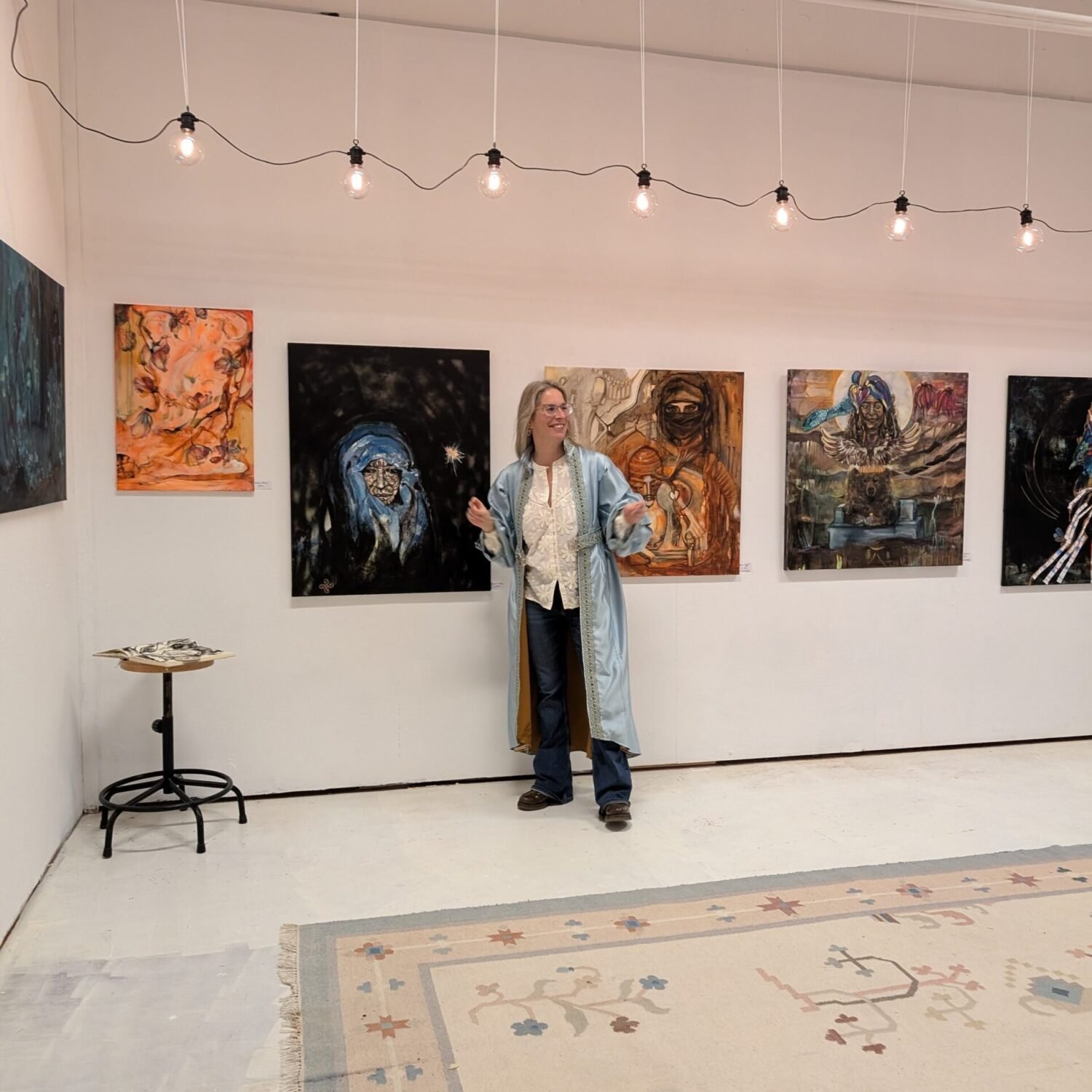 Wisdom Keeper, print van een mixed media schilderij, afgewerkt met olieverf, afmeting 60x84 cm.