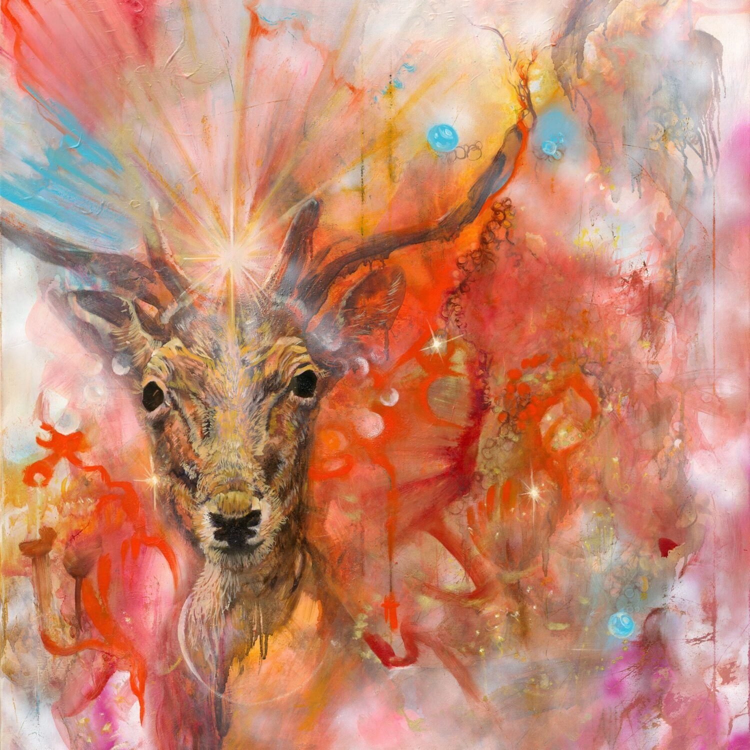 Dancing Deer - Limited edition - canvas print
